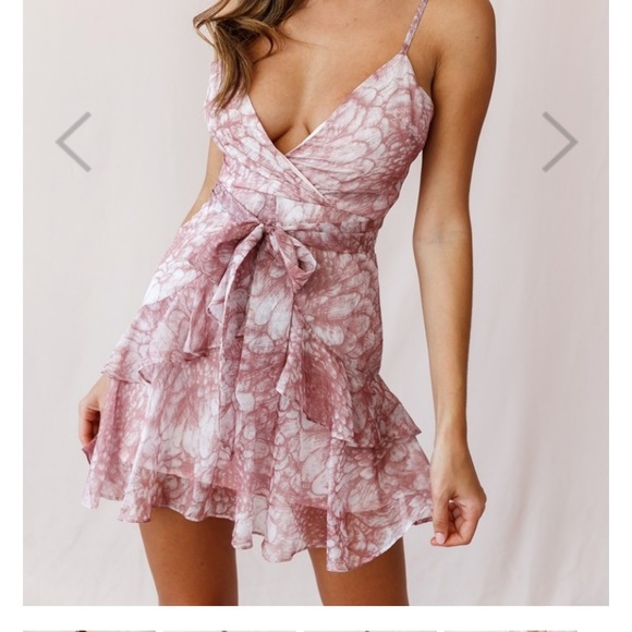 Kerry Layered ruffle cami strap dress nude - Picture 1 of 2